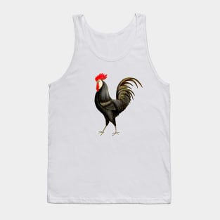 Black rooster red crest Tank Top